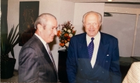 With Dr. Lucio Guerrato (left), Ambassador of the European Union (Commission) in Rabat, who visited our embassy in 1996