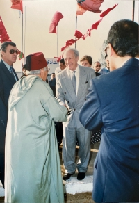 Setkání s královským rádcem S. E. Mohammedem Aouadem v Salé. Rok 1994