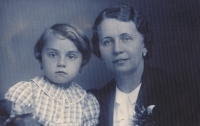 With mother Marie, around 1938