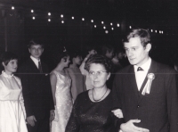 Libor Ovečka with tricolour on his lapel / graduation ball / 1969