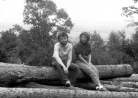 Ludvík Procházka with his wife Hana on a trip, 1980s