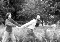 Ludvík Procházka and his wife Hana at a friend's cottage, first half of the 1980s