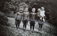 Marianna Staňková with her brothers