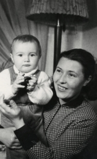 Witness with her son Lubos, Pilsen, 1958