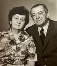 With husband František, 1990