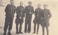 Father Petr Kouba (left) with colleagues from the military academy