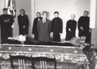 Funeral of father Karel Salfický, Olomouc, 1972.