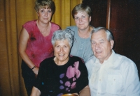 Dagmar and Karel Hazdra with their daughters Renata and Jana, late 1990s