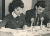 In the Hradec radio studio, 1961