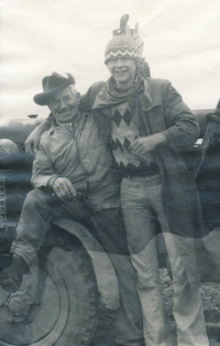 Václav Marhoul during a potato harvest in 1976 as a student of the film high school in Čimelice