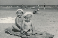 With brother Petr by the Black Sea, 1962