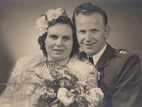 Wedding photos of parents, 1948