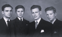 Štěpán Faber with his siblings, 1960s