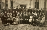 František Chlistovský studied at the three-year farmer school in Benešov, photo from 1950