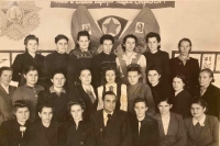 Grandmother with the teaching staff of school No. 7 in Kramatorsk, 1958
