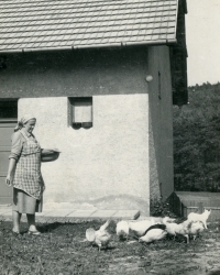 Antonie Tichopádová's mother Anežka Šihorová in a photograph from the late 1950s