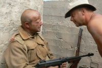 Václav Marhoul (right) during the making of Tobruk (premiere 2008) in the Tunisian desert