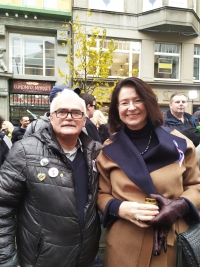 With politician Miroslava Nemcova, ca. 2019