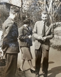 With friends in Kutná Hora, 1955