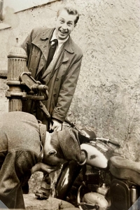 With my friend Jaroslav Barton in Kutná Hora, 1950s