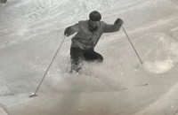 Skiing in Rokytnice, 1958