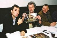 Václav Marhoul (right) directing Cunning Philip, with Tomáš Hanák and Jiří Macháček left of him