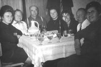 From the left: mother Iva Nováková, father's parents Marie and Václav Novákovi, father's sisters Marie, Božena and Věra with husband Josef Korda, Trutnov in summer 1966