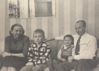 Mother, brother, George and father 1951 in USA