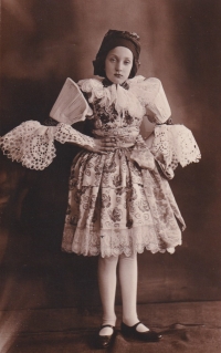 Sister Naděžda in costume on Mother's Day, 1938