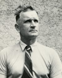 Antonie Tichopádová's father Bohumil Šihora in a 1950 photograph