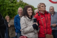 Ivonne Weinerová (in a light jacket) at the unveiling of the war memorial in Merklín, 2024