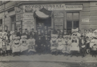 Grandparents Poláček with members of the Baráčník's Community in Prague Libeň