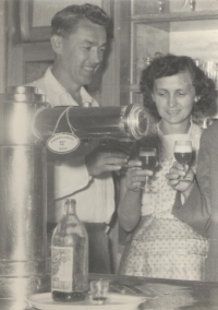 Parents ran an inn in Jaroměř, 1950s