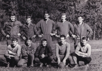 Libor Foltman (second from right, back row) at a training camp in Rožnov pod Radhoštěm, summer of 1968