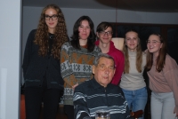 Jiří Hübner with pupils from the Stories of Our Neighbours project