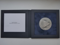 Commemorative medal for significant social achievements awarded to Jiří Podlipný by the Rector of the University of West Bohemia in Pilsen, 13 November 2019