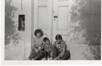 Ivan Nekuda with his mother and older brother