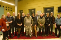 Opening of the exhibition of samizdat, Mahen Library in Brno, 2015 (left: Prime Minister B. Sobotka)