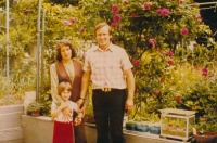 Helena Samkova with her husband and daughter Kristýna, Winterthur, Switzerland, 1980