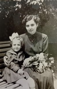 After graduation in Brno with her younger sister Maria (born 1951), 1957