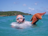 Karel Elias diving in the Caribbean; 2006