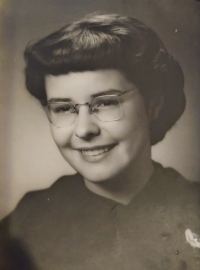 Graduation photograph of Vlasta Svobodová, 1955