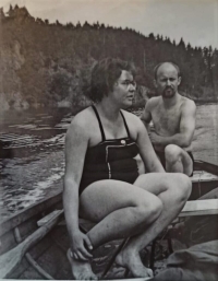 Vlasta Svobodová with her husband Vladimir, 70s