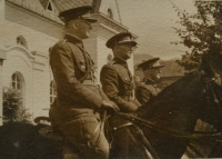 Vladimír Bohumil Šoffr, father of the witness, as an officer of the Czechoslovak army, Trenčín