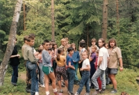 Campers on one of their regular trips to the gorge, Jaroslava Poláková pictured in the middle of the group