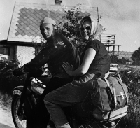 Karel Vlček on a trip with his wife Libuše Vlčková, 1961