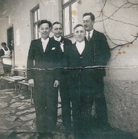 Father Miloslav Macek, uncle Josef Lack, uncle Johann Wanke and uncle Joseph Müklisch in February 1939