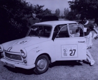 At the car races, 1978