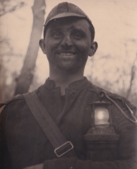 Father František Voráč during his military service in the Auxiliary Engineering Corps, 1950s