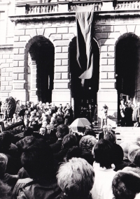 Funeral of Jaroslav Seifert in Prague, January 1986